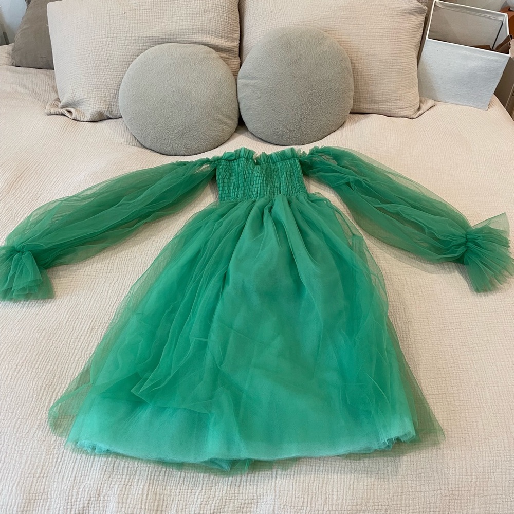 Beasha Studios shamrock green tulle dress